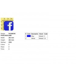 Ponchado Logo Facebook Cuadrado y Circular para bordar en Printernet