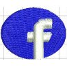 Ponchado Logo Facebook Cuadrado y Circular para bordar en Printernet