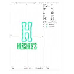 Ponchado logo Hersheys para bordar en Printernet