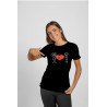 Printernet Playera De Manga Corta con Diseño de Amor y amistad Novios con Corazon, Ideal para Regalo