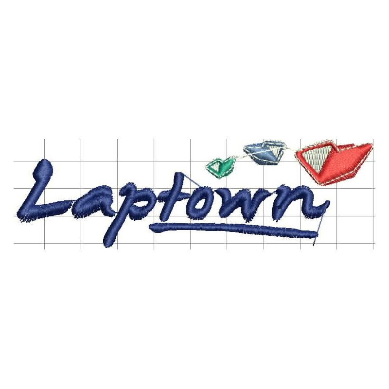 Ponchado logo Laptown para bordar en Printernet