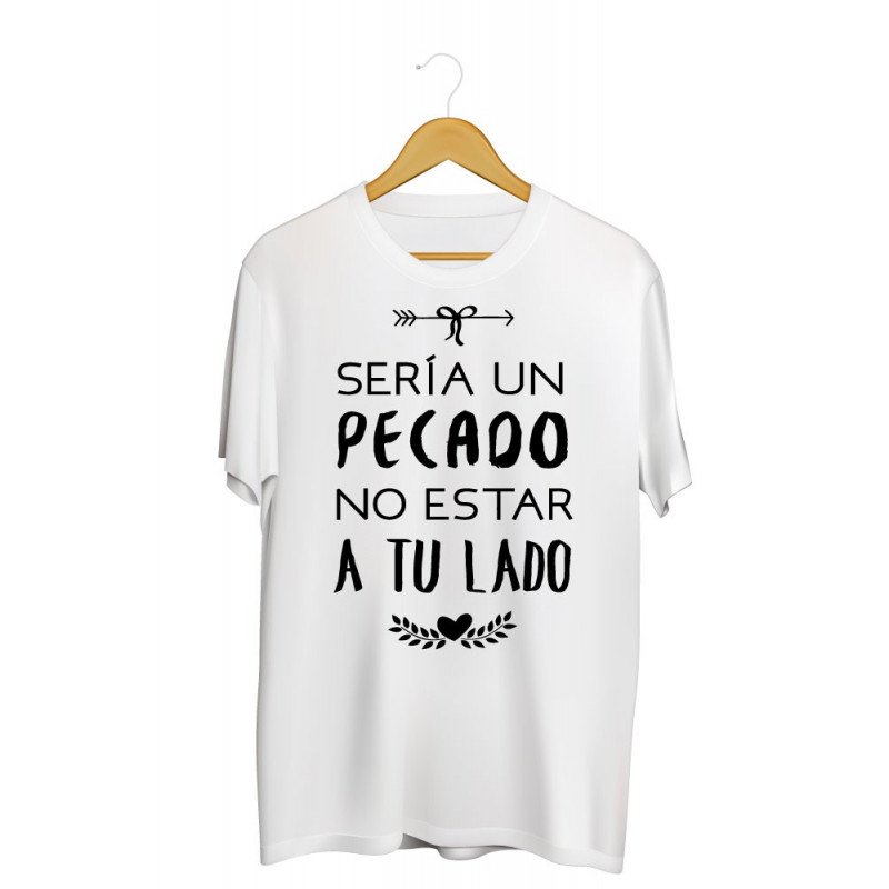 Printernet Playera De Manga Corta con Diseño de Amor y amistad, Seria un pecado no estar a tu lado