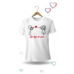 Printernet Playera De Manga Corta con Diseño de Amor y amistad, Yo digo TE AMO