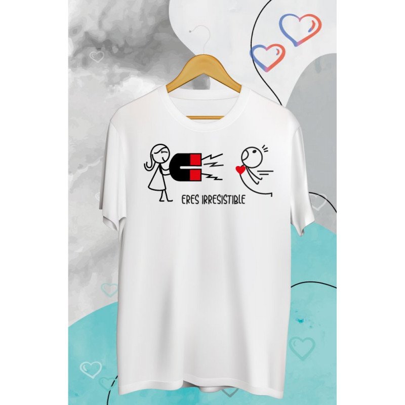 Printernet Playera De Manga Corta con Diseño de Amor y amistad, Eres Irresistible