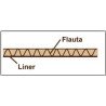 cartón flauta 1.5, 3 y 4mm metro lineal 119 cm