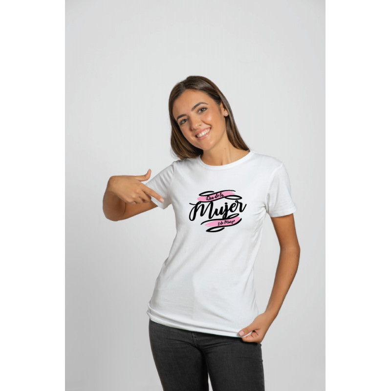 Printernet Playera De Manga Corta con Diseño de Dia de la Mujer 8 de Marzo