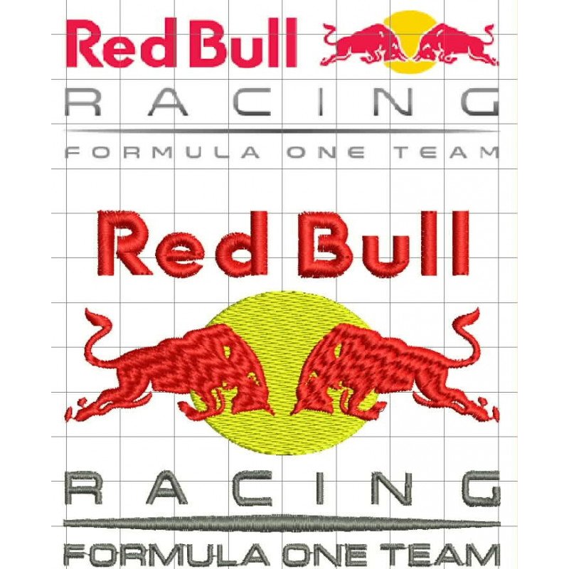 Ponchado Red Bull  para bordar en Printernet