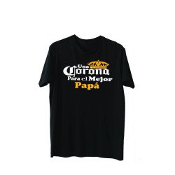 Playera Printernet Alta Calidad Feliz Día Del Padre Diseño Una Corona Para El Mejor Papá