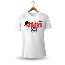 Printernet Playera De Manga Corta Feliz día del Padre Hat Fathers Day