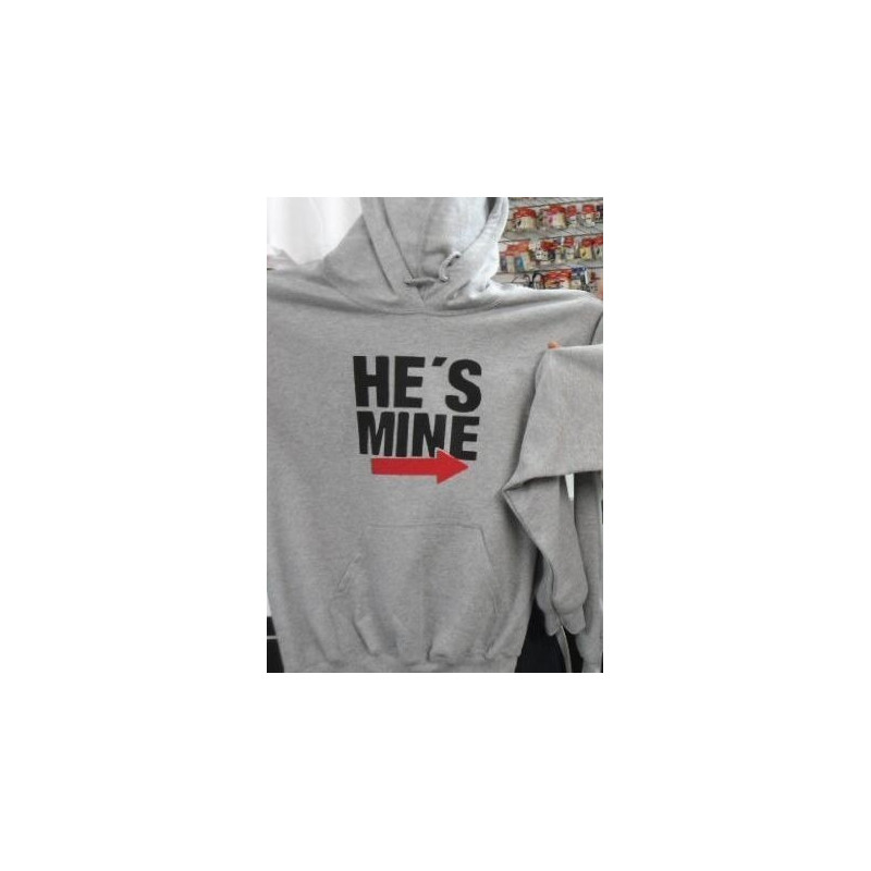 Printernet Sudadera He is Mine Amor y Amistad San Valentin