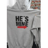 Printernet Sudadera He is Mine Amor y Amistad San Valentin