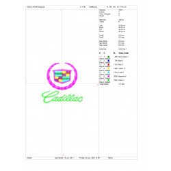 Ponchado logo Cadillac para bordar en Printernet