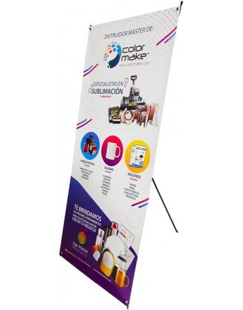 Porta Banner Printernet tipo X araña tripie 60x160cm económico exhibidor e incluye lona calidad gran formato