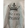 Printernet Sudadera He is my Prince San Valentin Amor y Amistad alta calidad