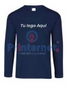 Playera Estampada Caballero Personalizada Manga Larga Tu Logo Aquí