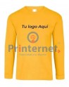 Playera Estampada Caballero Personalizada Manga Larga Tu Logo Aquí