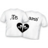 Printernet Dos Playeras para pareja enamorada Te amo San Valentin