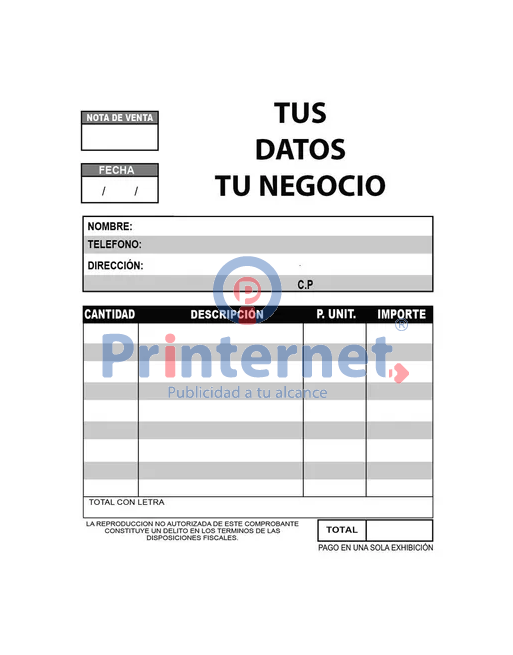 100 formatos tamaño carta negro original y una copia alta calidad Printernet