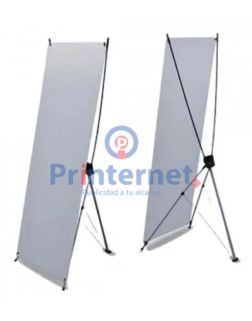 Porta Banner Printernet tipo X araña tripie 120x2mt- reforzado (fibra de vidrio) solo exhibidor