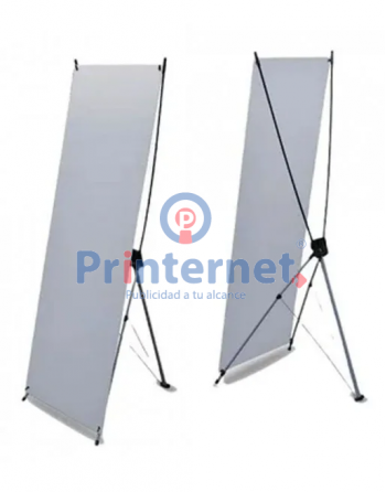 Porta Banner Printernet tipo X araña tripie 60x160cm- reforzado (fibra de vidrio) incluye lona calidad intermedio