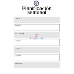 Planificador Anual Mensual Semanal Printernet disponible para descargar Sin Costo