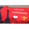 Printernet Sudadera He is my Superman diseño original frente reverso