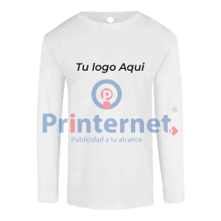 Printernet Playera De Manga Larga con Diseño al frente