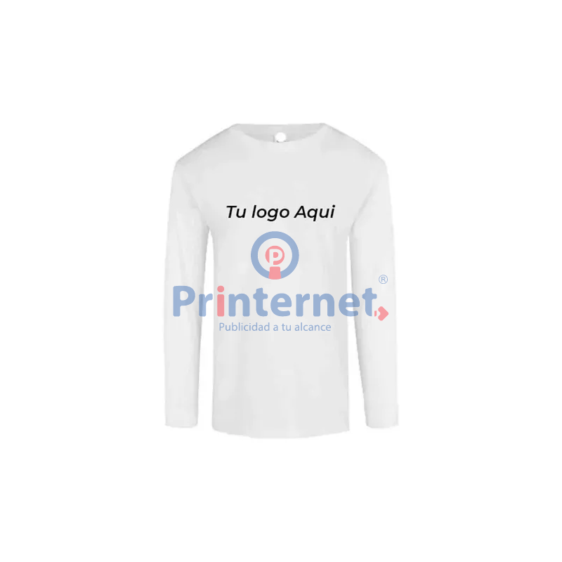 Printernet Playera De Manga Larga con Diseño al frente