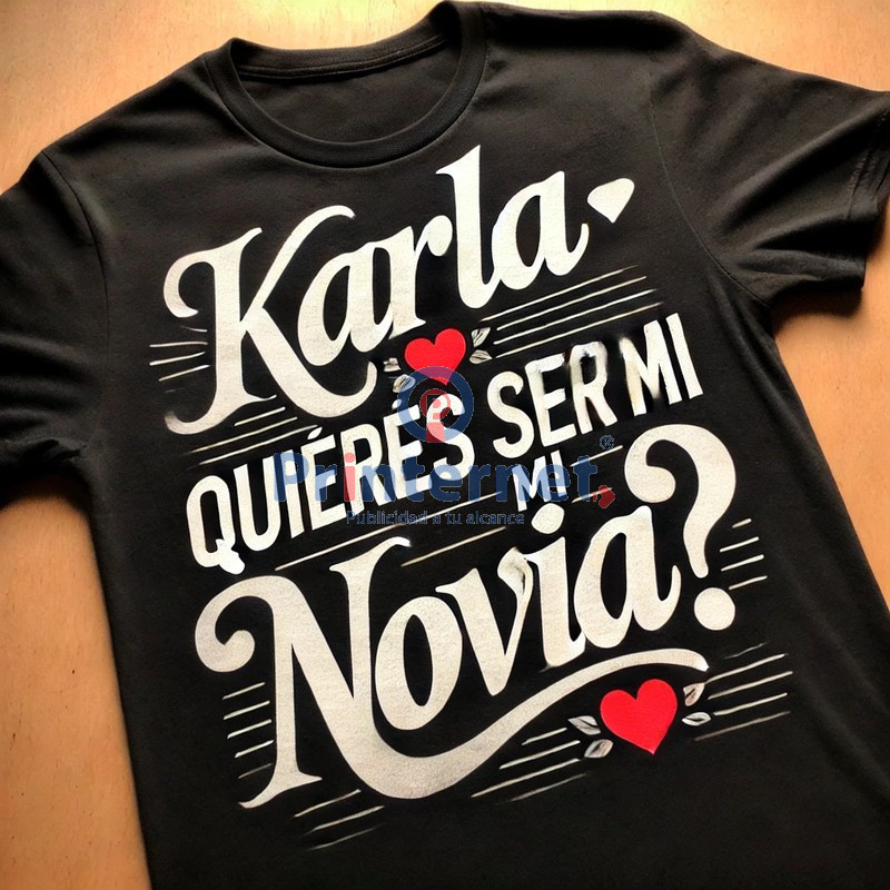 PRINTERNET PLAYERA ORIGINAL CON NOMBRE PERSONALIZADO QUIERES SER MI NOVIA