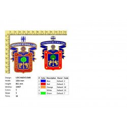 Ponchado UDG Universidad de Guadalajara alta calidad listo para bordar en Printernet